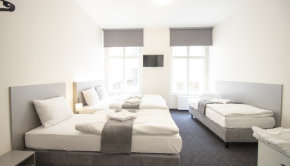 Deluxe quadruple room with yard view