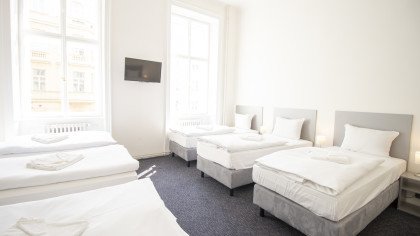 Deluxe Achtbettzimmer mit externem privatem Badezimmer 2